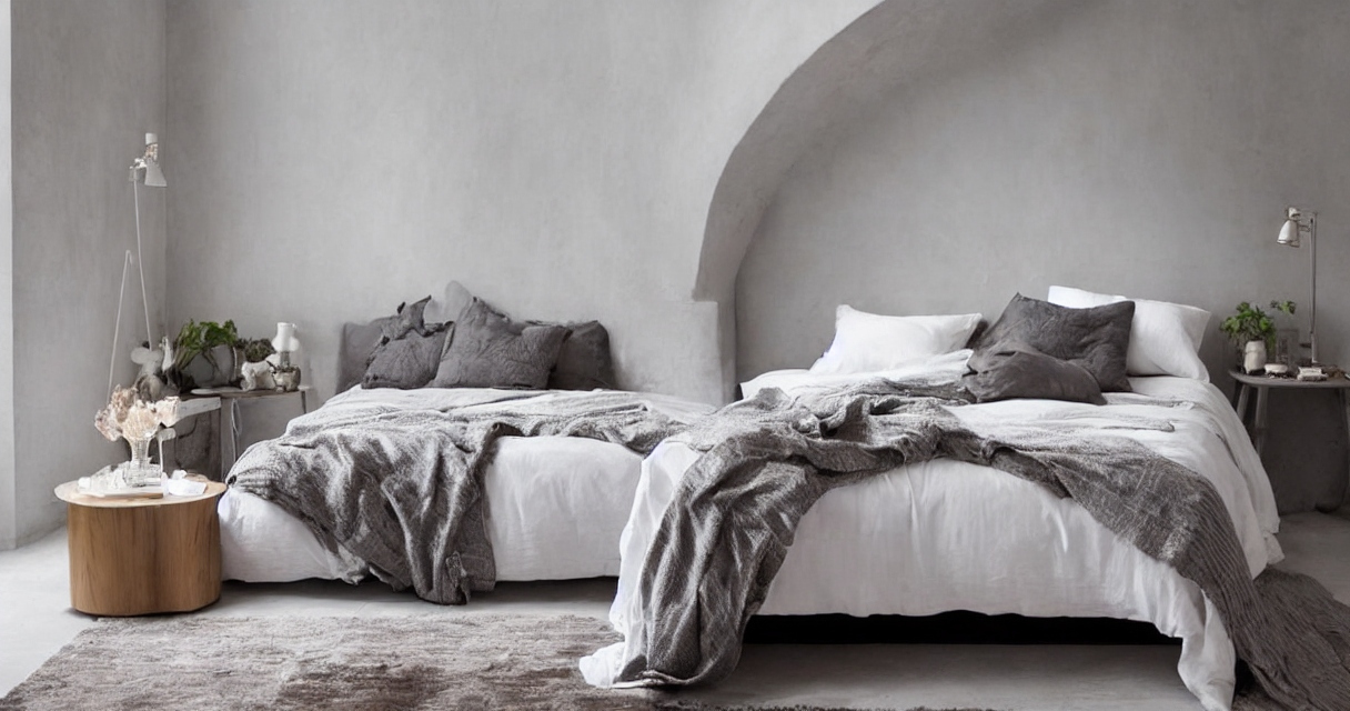 Skab et nordisk og stilfuldt soveværelse med en sengekappe fra By Nord
